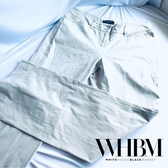 White House Black Market Beige Modern Boot Pants - Size 8R - Picture 1 of 10